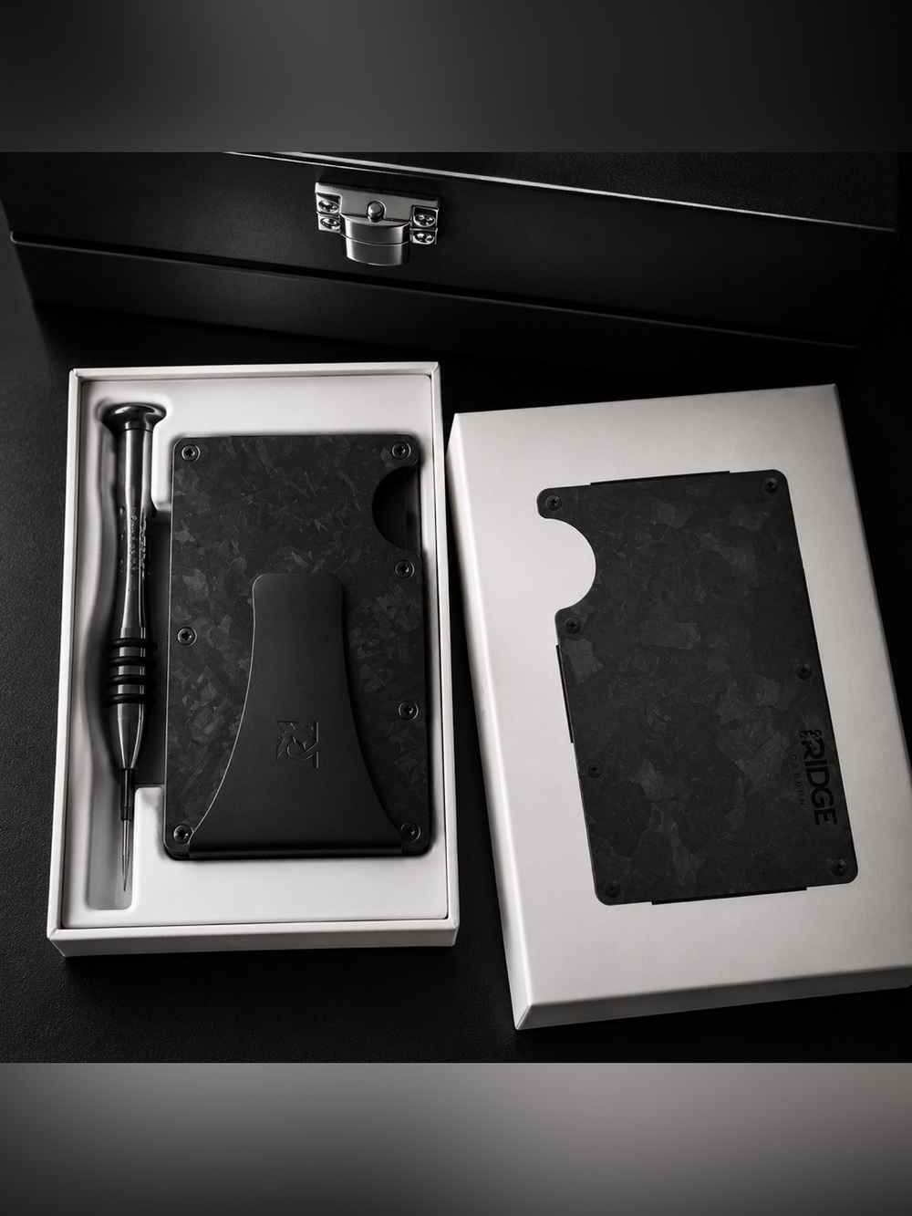 The Ridge Carbon Fiber RFID Wallet w/ Box, Tool & $10 Reward Card - Picture 10 of 14